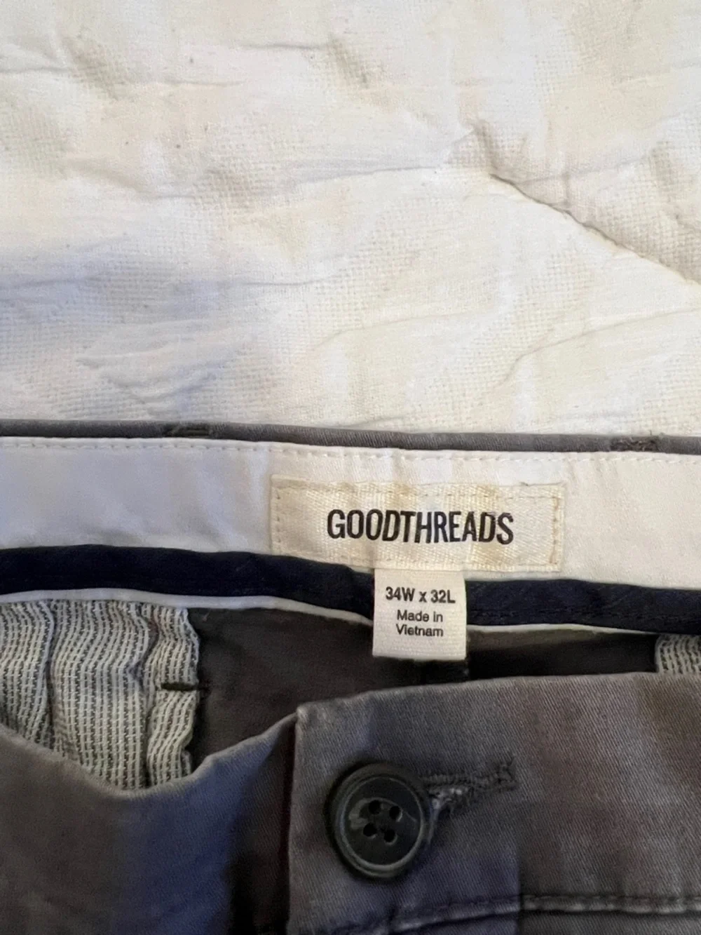 Goodthreads Men's Slate Gray Chino Pants - Picture 2 of 3